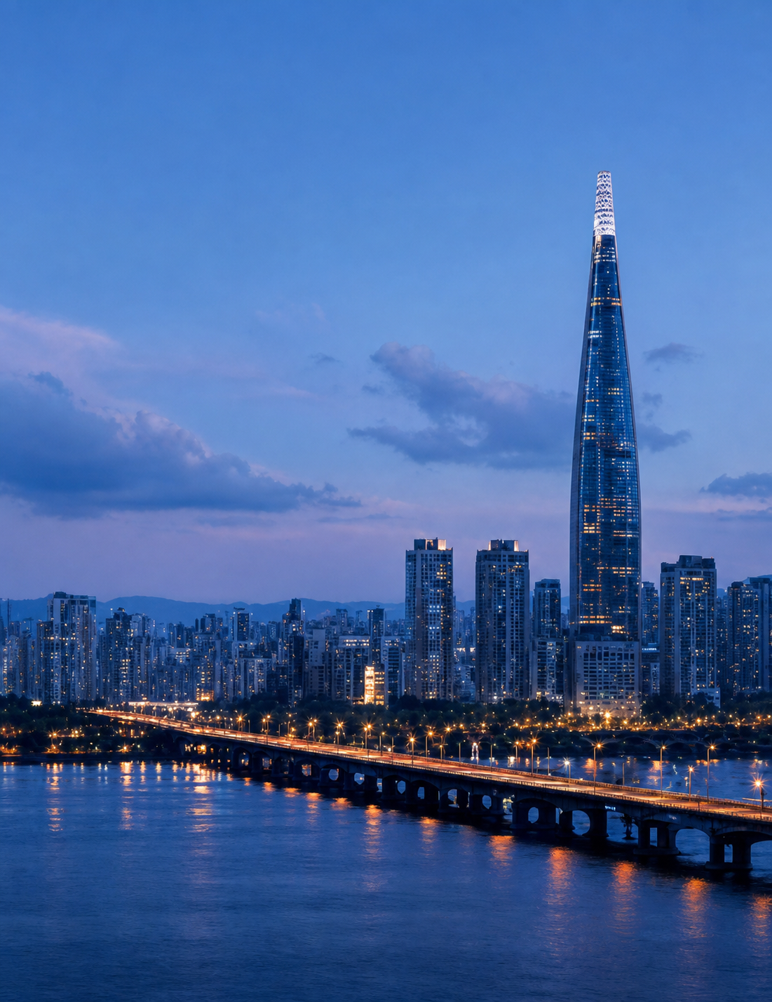 Seoul skyline at night